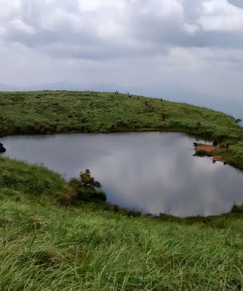 Chembra peak heart shape lake