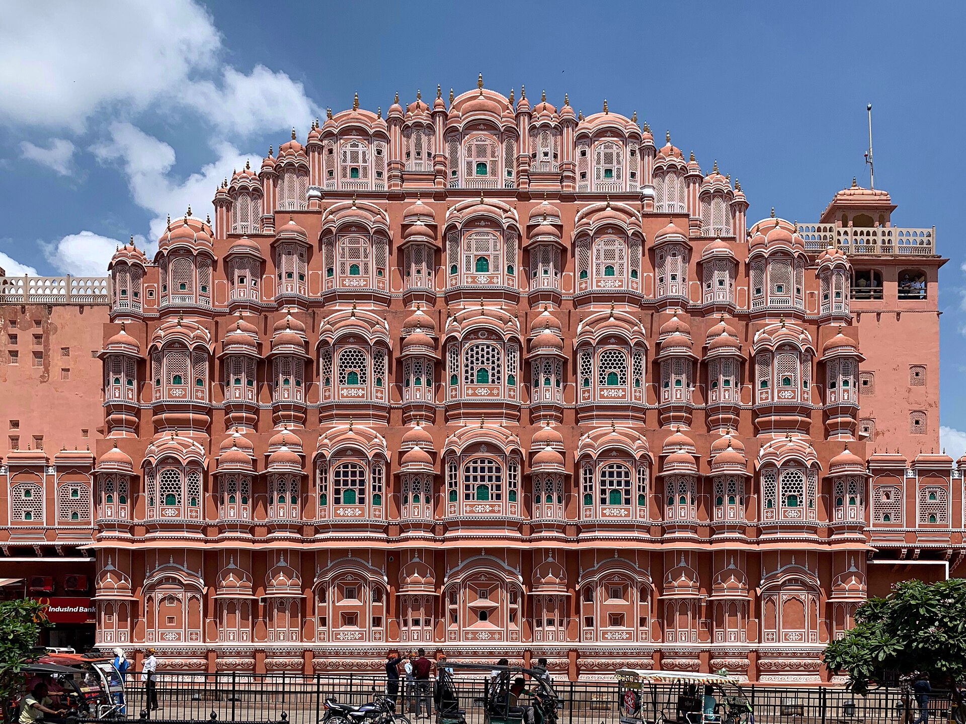 East facade Hawa Mahal Jaipur from ground level (July 2022) - img 01