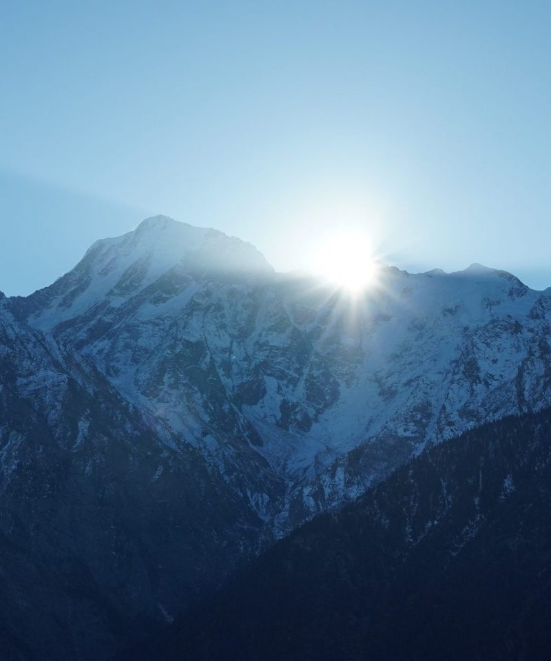 Sunrise over the Himalayas, Himachal Pradesh