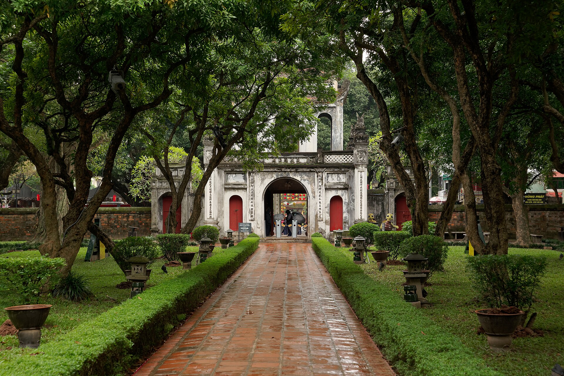 Main gate of the Temple of Literature, Hanoi, Vietnam