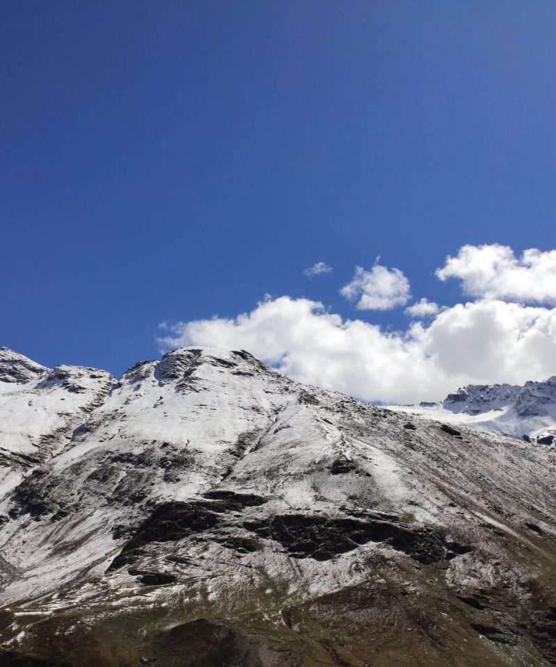 Snow-covered mountains near Manali, Himachal Pradesh