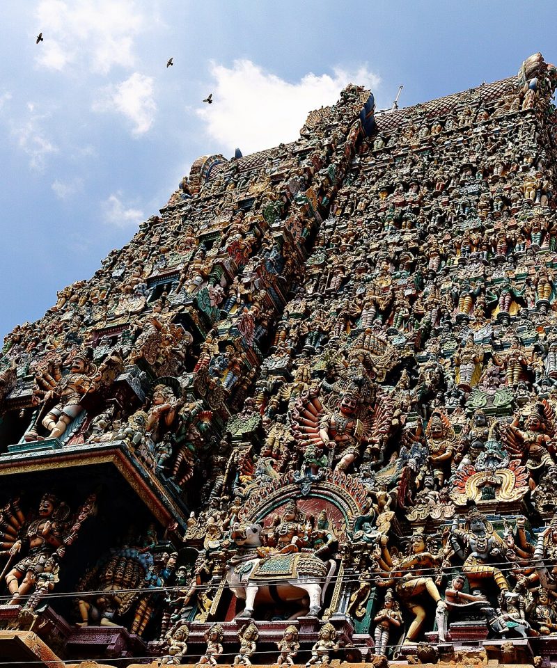S-TN-34 Meenakshi Amman Temple South Gopuram enriched with delicate Stucco works