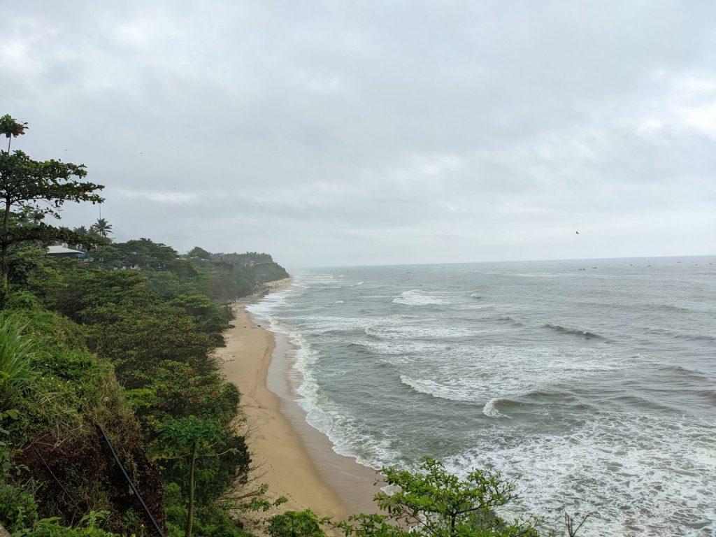 Varkala cliff and beach, Kerala