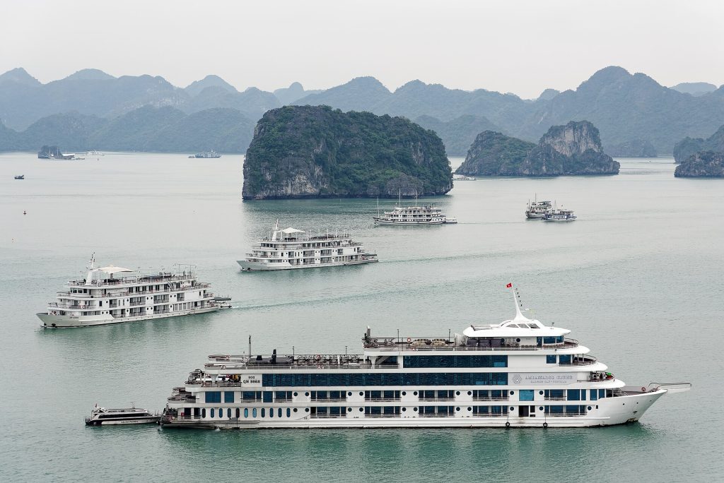 View of sea from Titov Island, Ha Long Bay, Vietnam