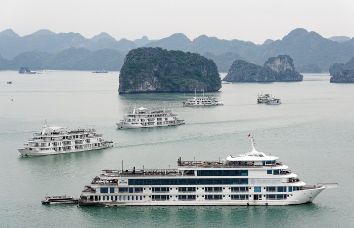 View of sea from Titov Island, Ha Long Bay, Vietnam