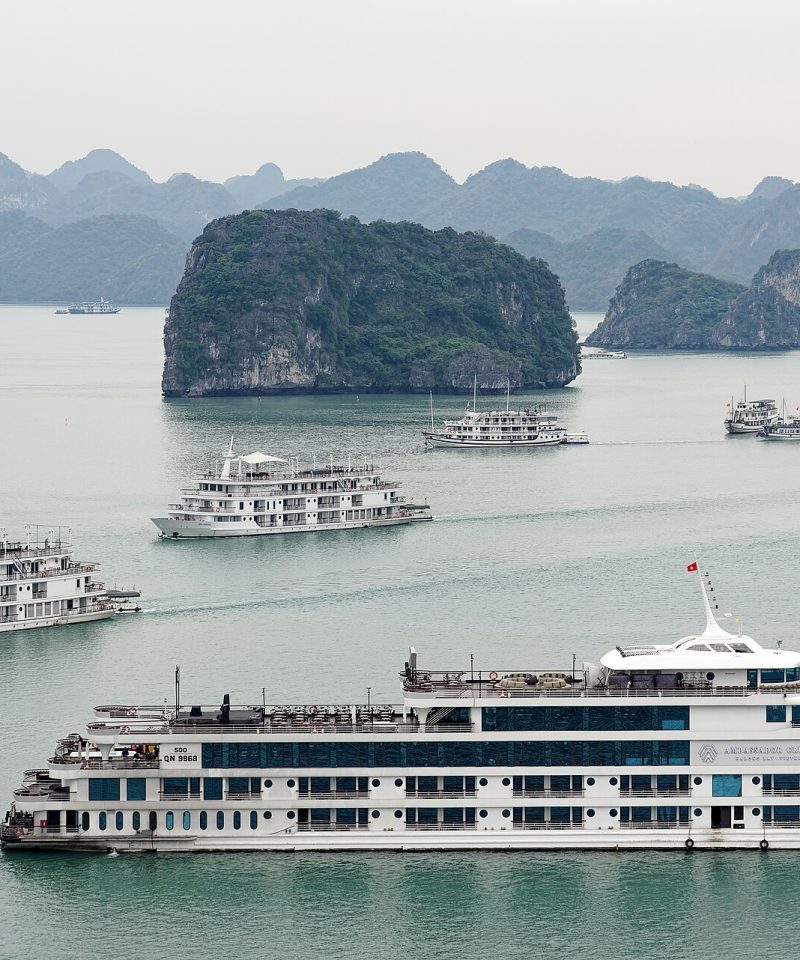 View of sea from Titov Island, Ha Long Bay, Vietnam